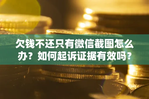 济南欠钱不还只有微信截图怎么办？如何起诉证据有效吗？