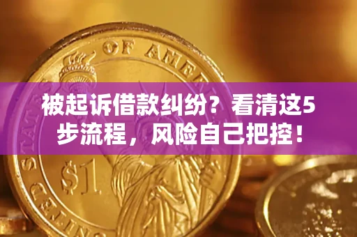 济南被起诉借款纠纷？看清这5步流程，风险自己把控！